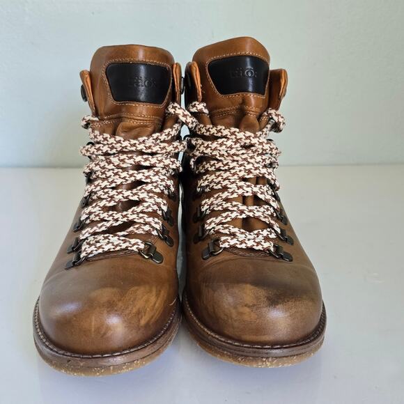 Taos Alpine Leather Boot Women's 7-7.5 Camel Lace Up Granola Girl Hiking Casual - Picture 3 of 14
